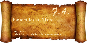 Feuerstein Alex névjegykártya